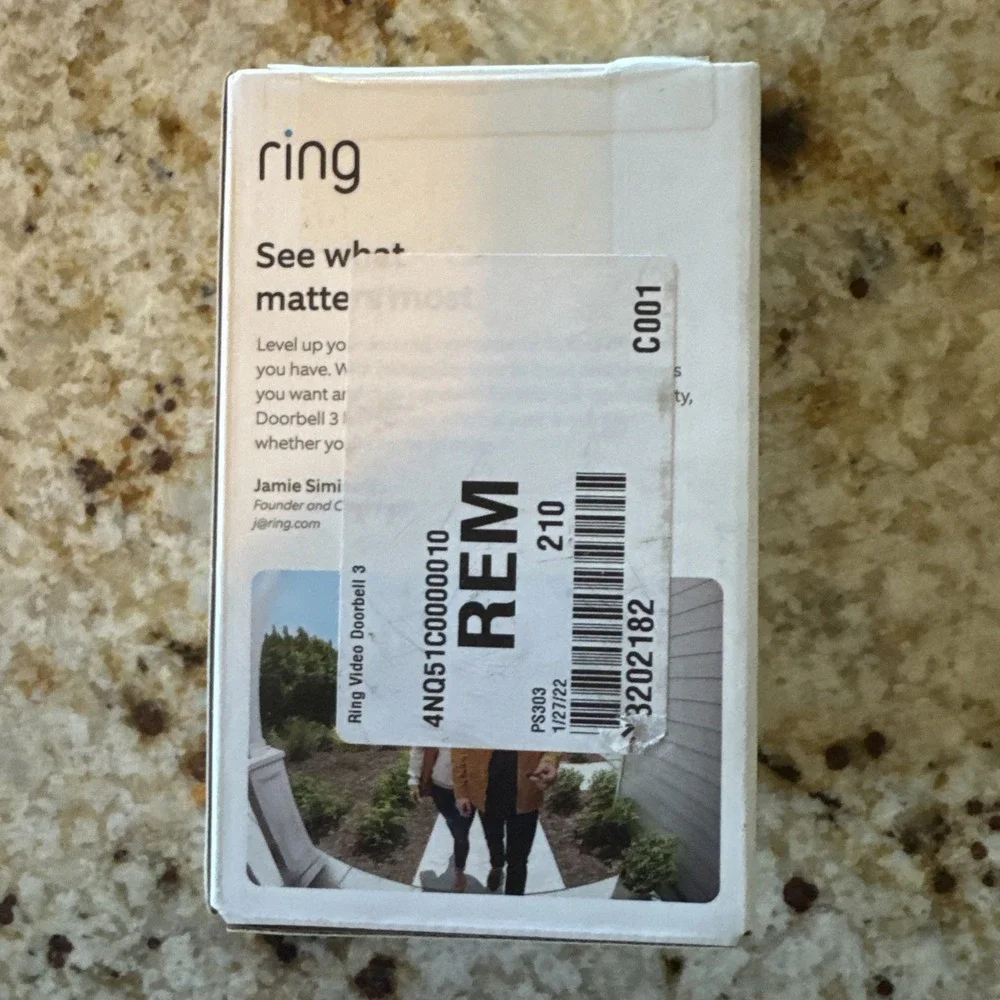 Ring Video Doorbell 3 Wi-Fi 1080p HD Satin Nickel - New-Factory Sealed